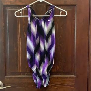 Open back patterned Nike Swimsuit